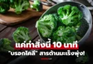 อย่าเพิ่งโยนลงกระทะ! “บรอกโคลี” หั่นแล้วต้องทำสิ่งนี้ก่อน 10 นาที สารต้านมะเร็งพุ่งกระฉูด
